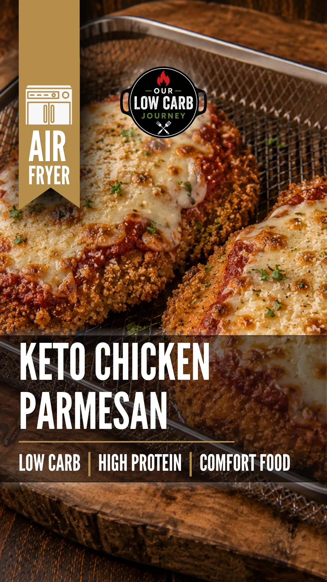 Juicy low carb steakhouse chicken with savory toppings