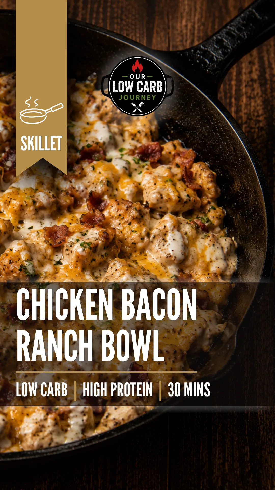 Juicy low carb steakhouse chicken with savory toppings