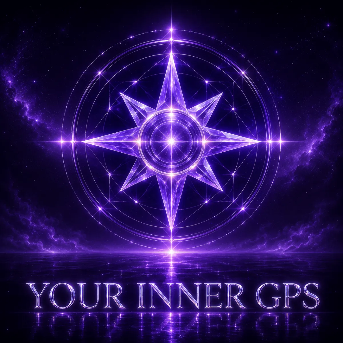 Crystal compass representing Human Design strategy and inner authority