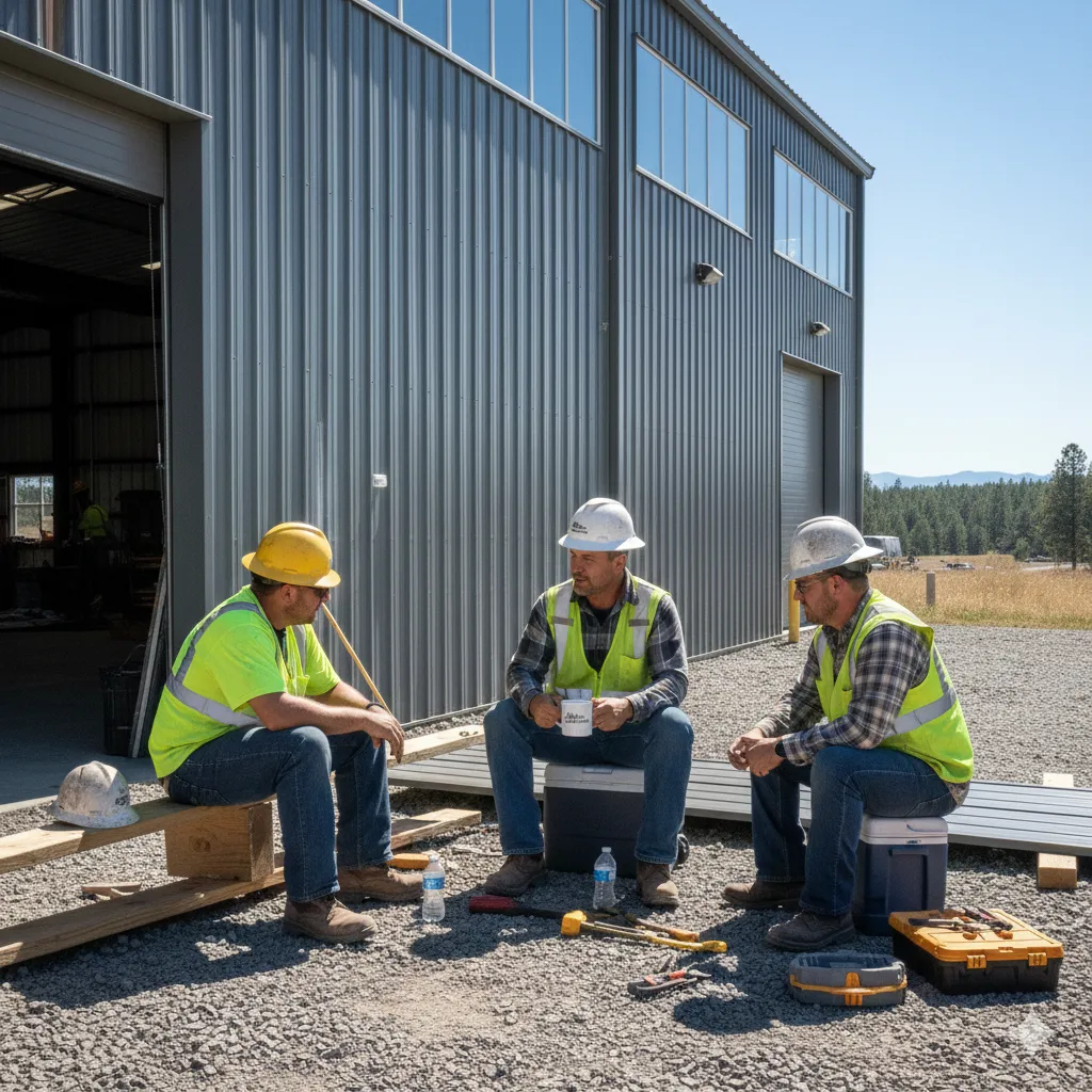 Commercial steel building construction by Abilene Metal Building