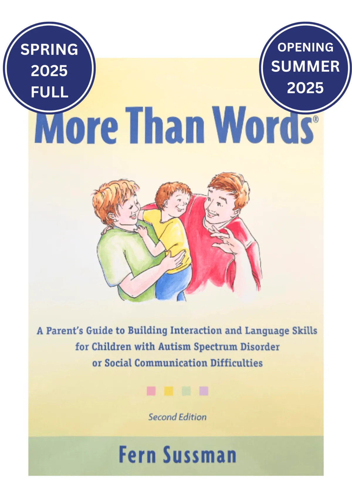 More Than Words book cover, offering guidance for parents on fostering communication in children with autism spectrum disorder.