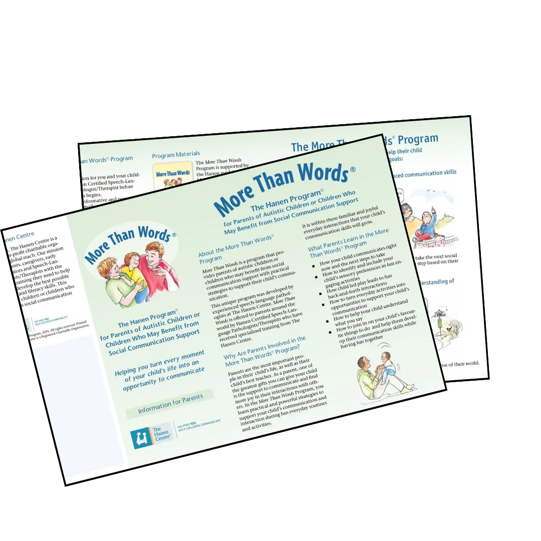 Hanen More Thank Words Program Brochure