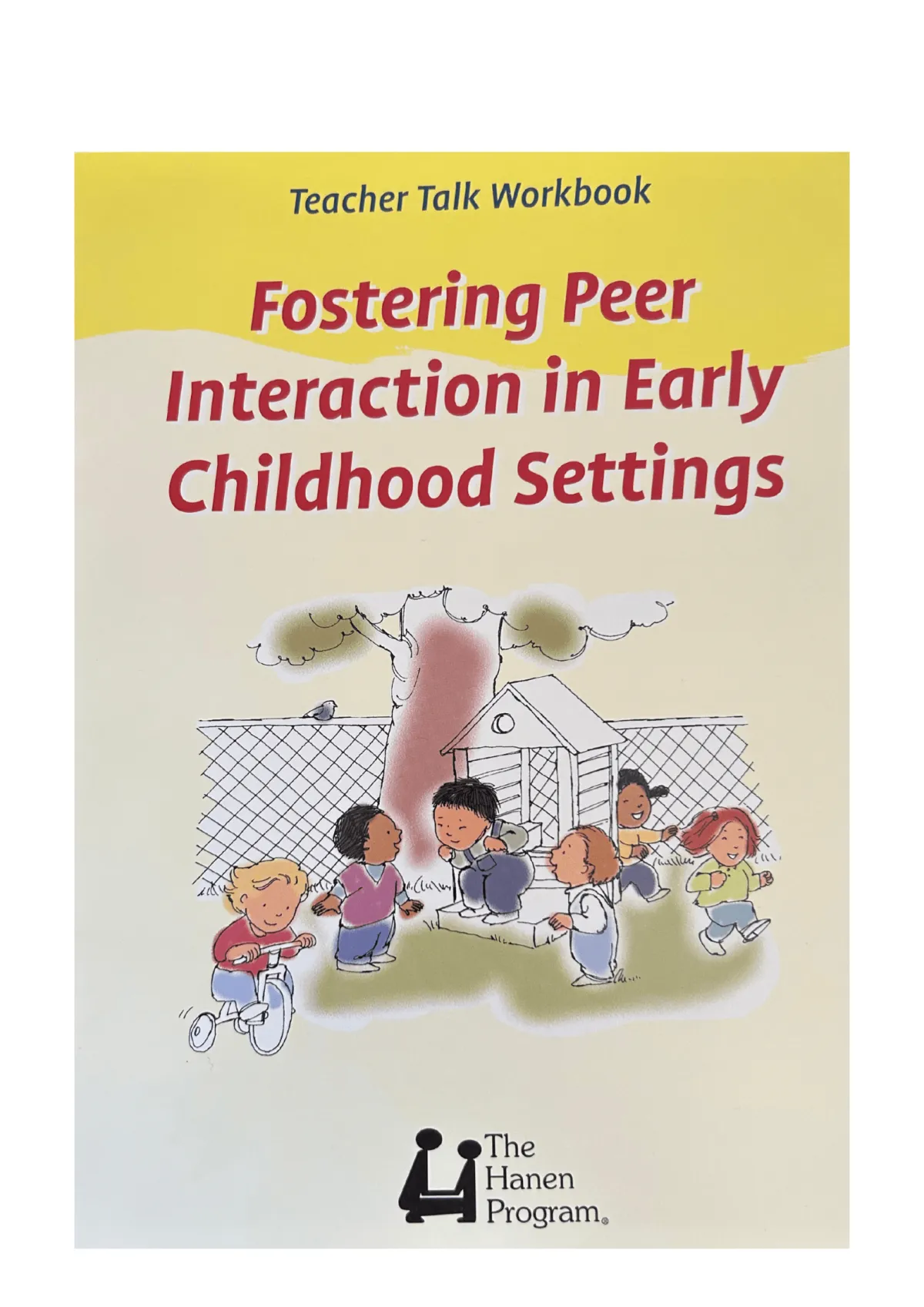 Teacher Talk Workbook cover promoting peer interaction in early childhood education; Laura Hutchinson, Speech-Language Pathologist at Paths 2 Communication, Guelph, Ontario