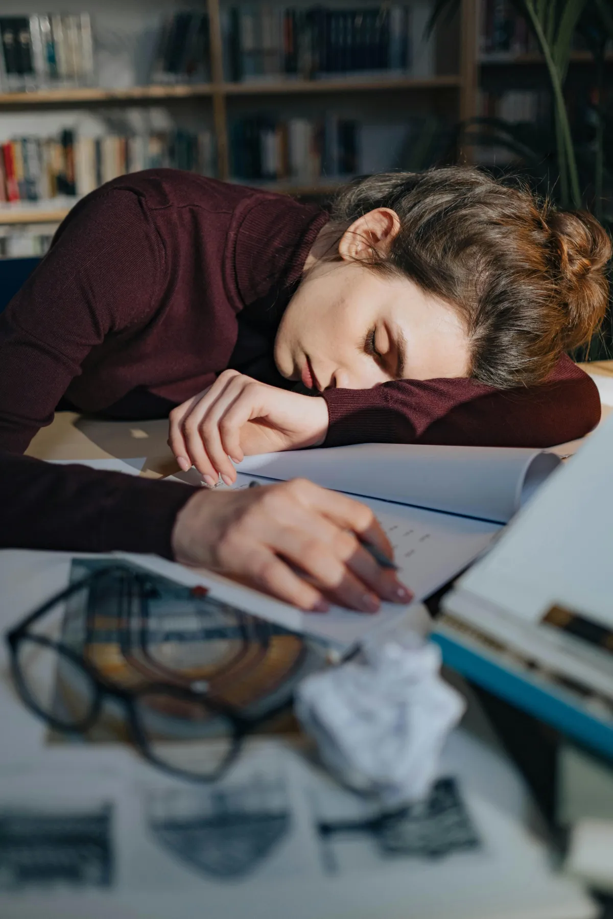 tired and burnt out woman employee