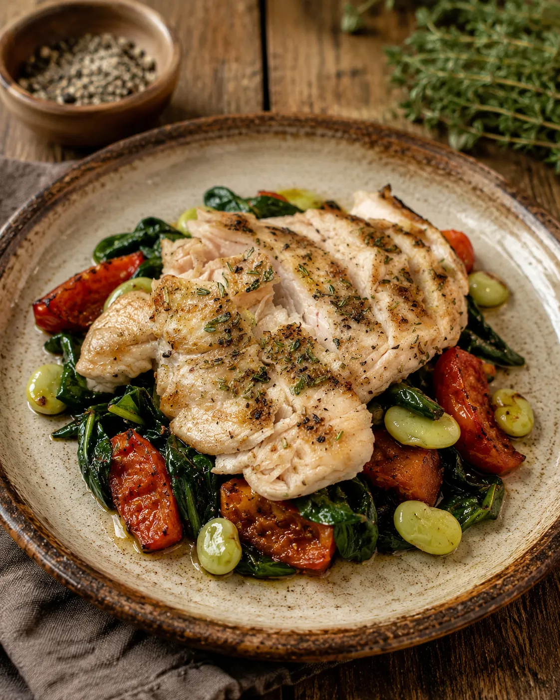 Lemon Herb Roasted Chicken Thighs