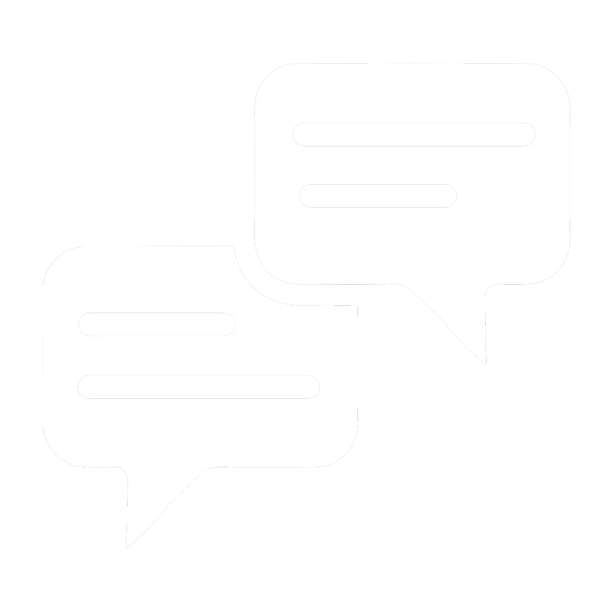 Chat bubble icon representing messaging, communication, and patient or team conversations.