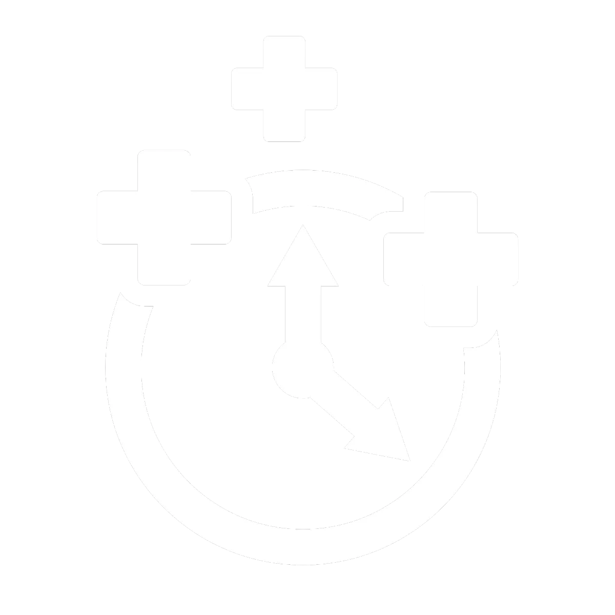 Clock and plus‑sign icon symbolizing time savings, faster workflows, and increased productivity.
