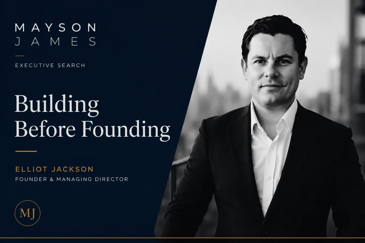 Building Before Founding: Why I Started Mayson James