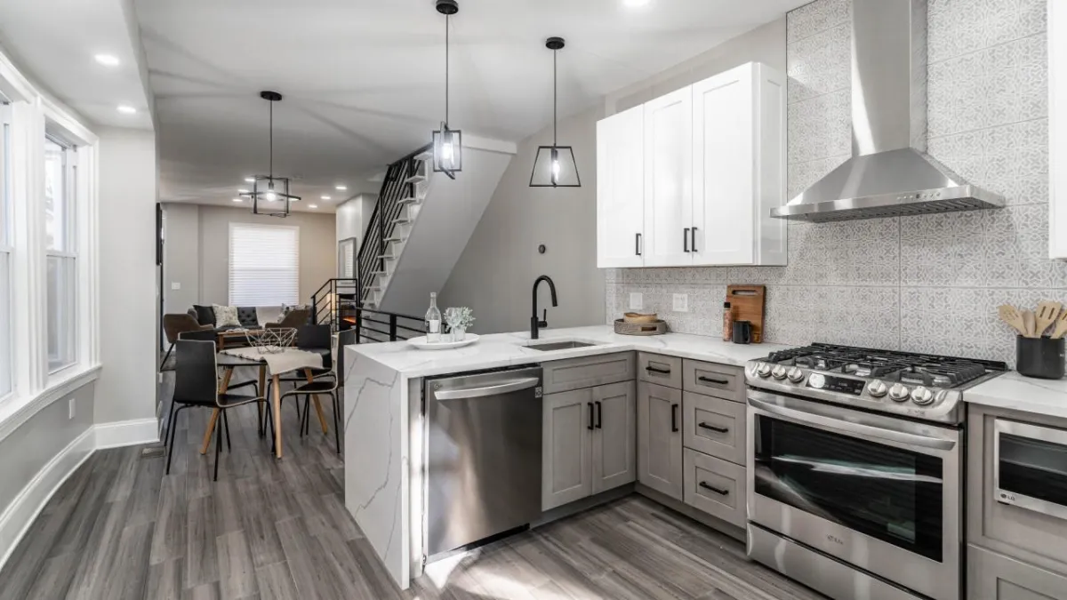 low angle photography of drop lights