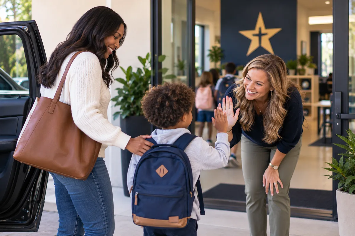 Drop-off at The Impact School
