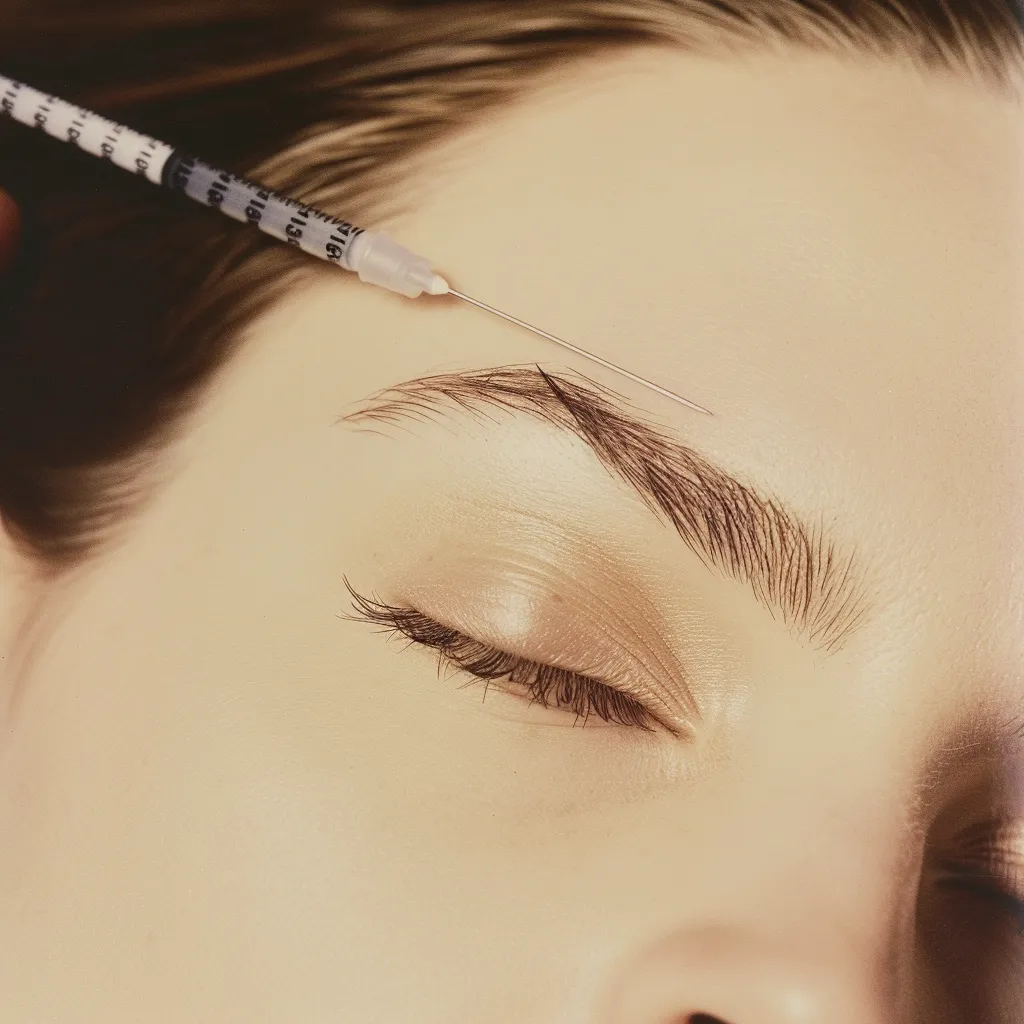 Precise neurotoxin injection at the brow — medical aesthetics by a registered nurse at Pinnacle in Lubbock