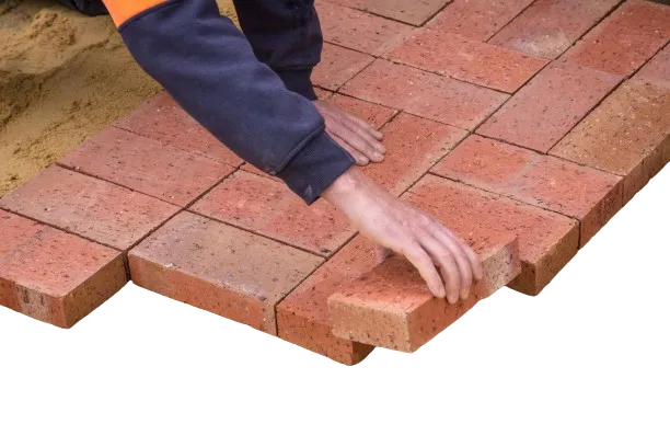 Laying brick pavers for a patio