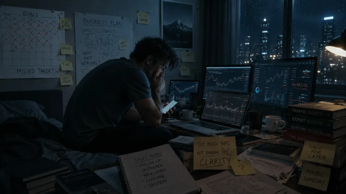 Dual monitor trading workstation stressed over market analysis