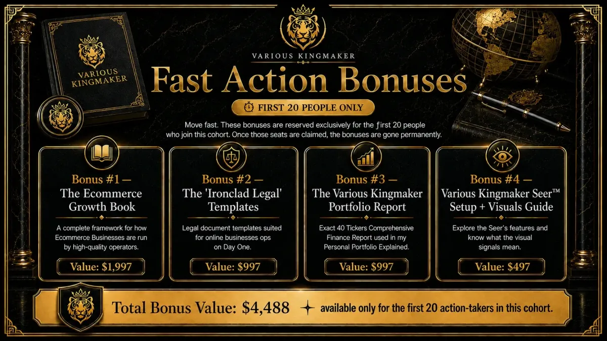 Various Kingmaker Flagship Program fast action bonuses