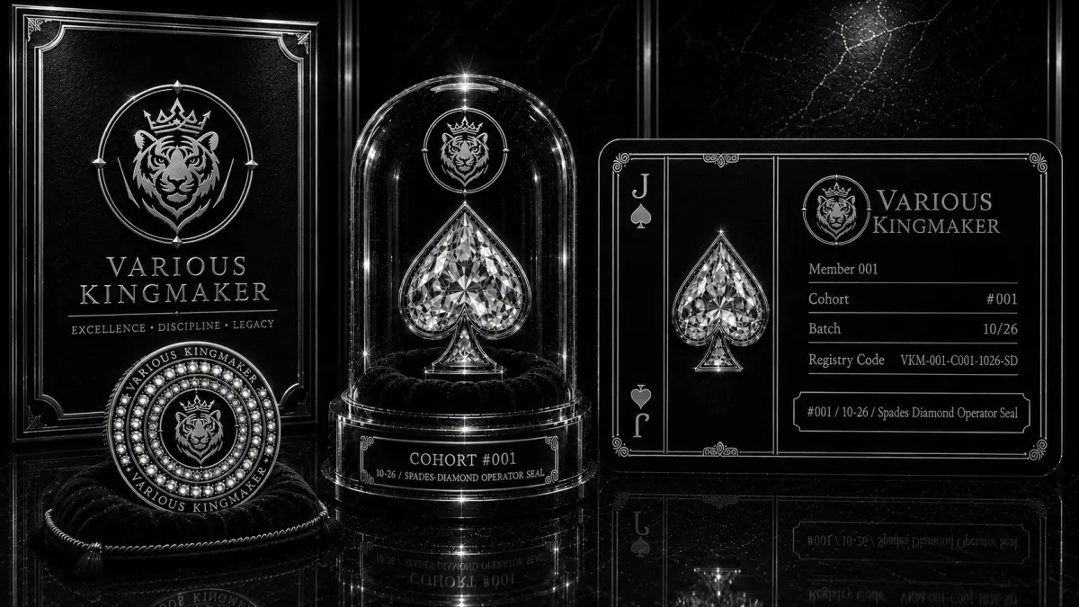 Various Kingmaker Cohort Award Artifacts Spade Diamond Silver