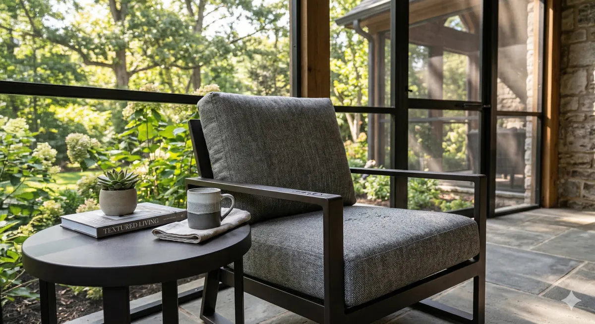 Textured Living: Selecting Outdoor Fabrics and Finishes That Survive the Spring Rain and Summer Heat.