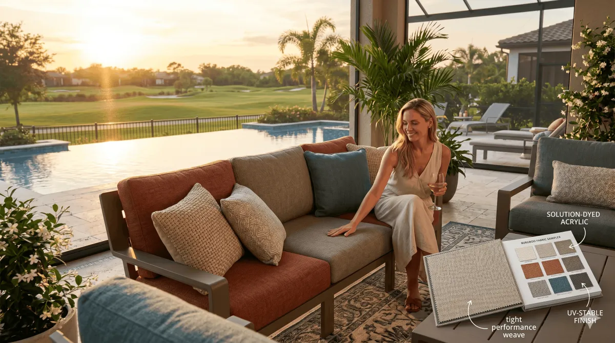 Textured Living: Selecting Outdoor Fabrics and Finishes That Survive the Spring Rain and Summer Heat.