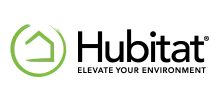 Hubitat smart home integration logo compatible with One-Track motorized retractable screens