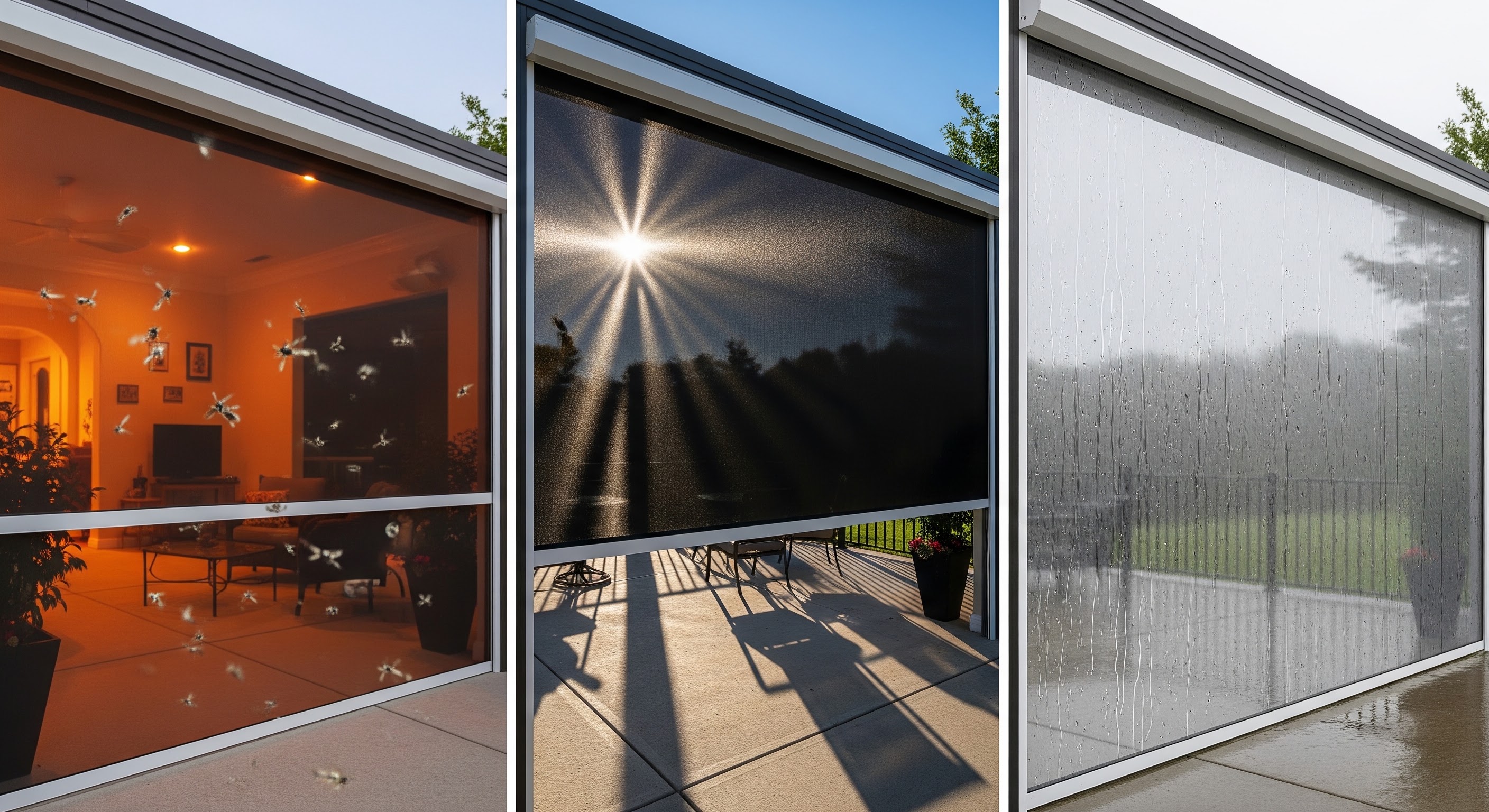 Insect vs. Shade vs. Clear: Which Screen Fits Your Labor Day Cookout