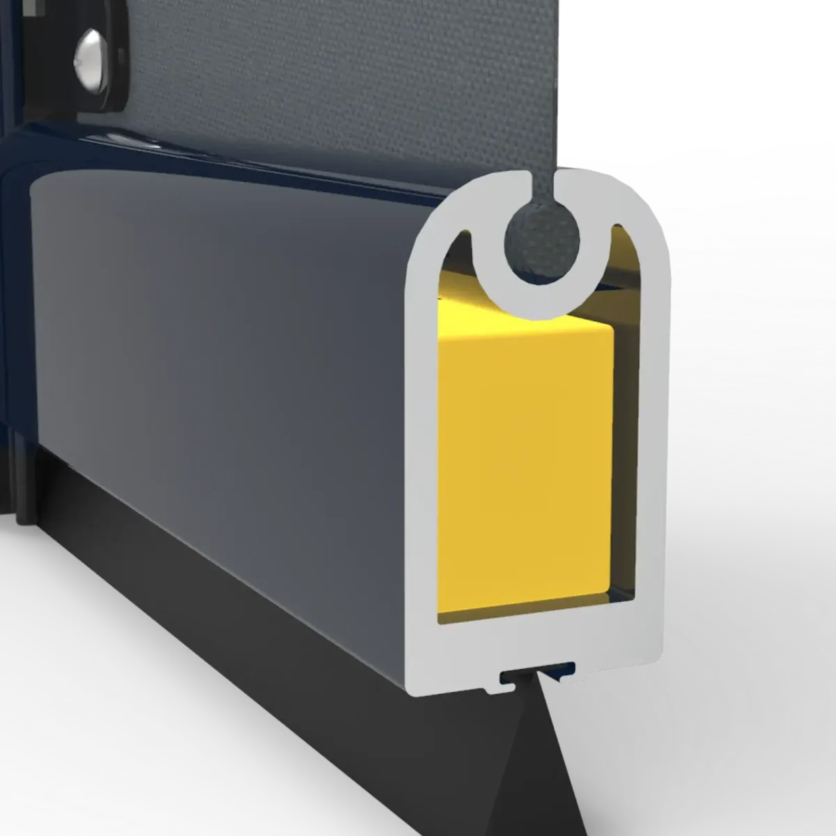 One-Track low-profile standard weight bar for motorized retractable screens in low-wind Florida areas