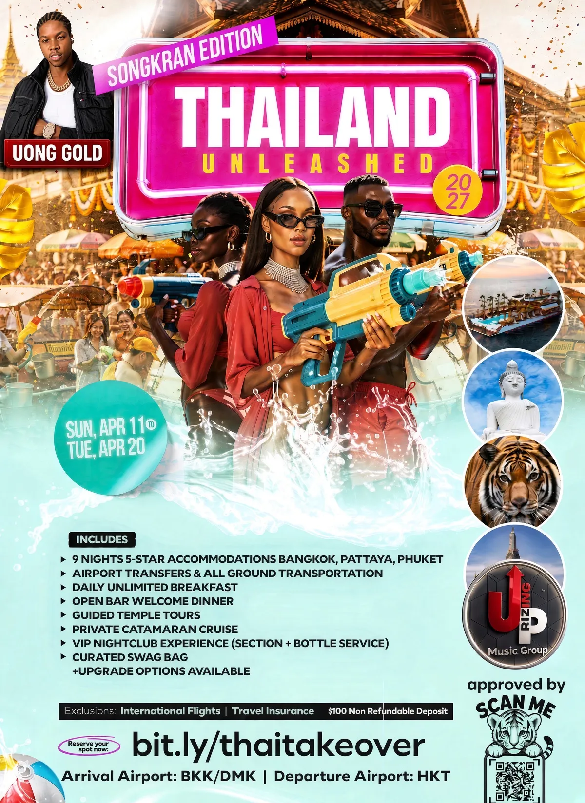 Thailand Unleashed Songkran Edition trip featuring Uong Gold, reserve at bit.ly/thaitakeover