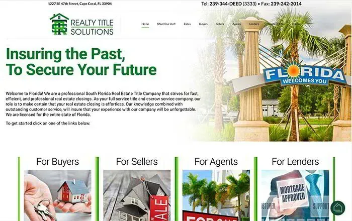Realty Title Solutions Website