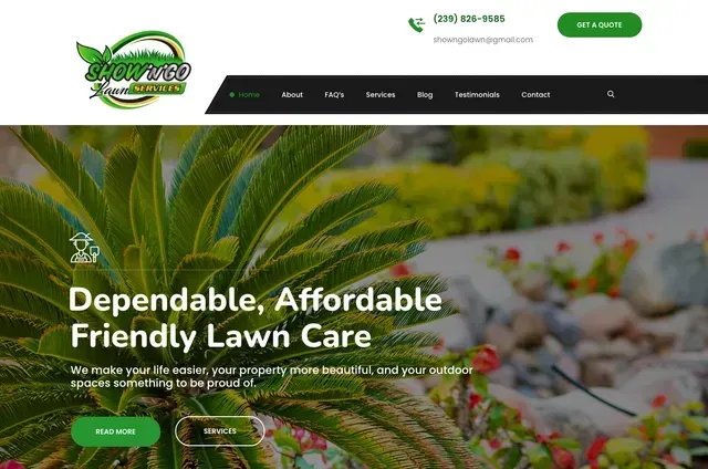 Show'N'Go Landscaping website