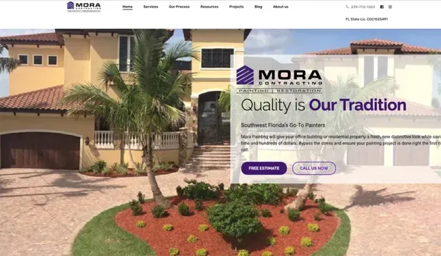 Mora Painting website