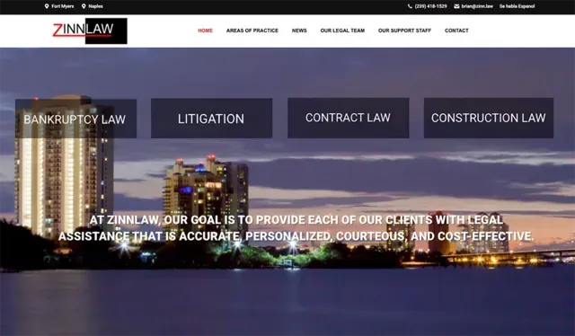 ZinnLaw website