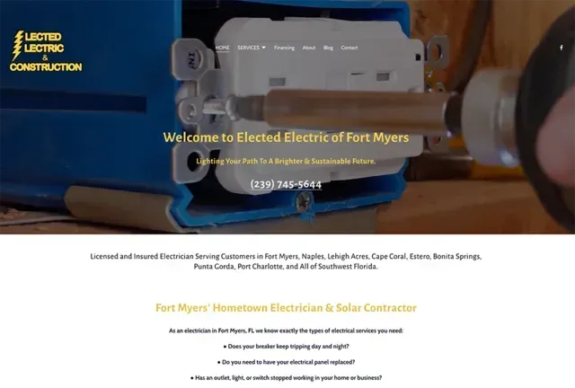 Elected Electric website