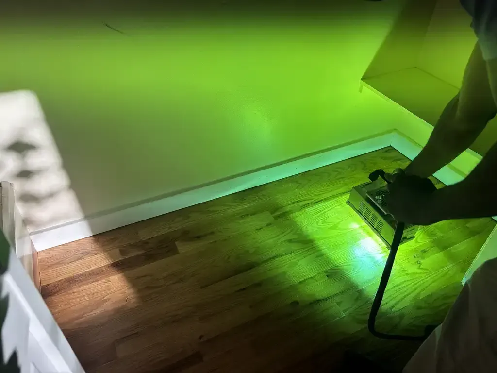 Hardwood Floor Hard Water Mineral Deposits Cleaning in Denver Metro