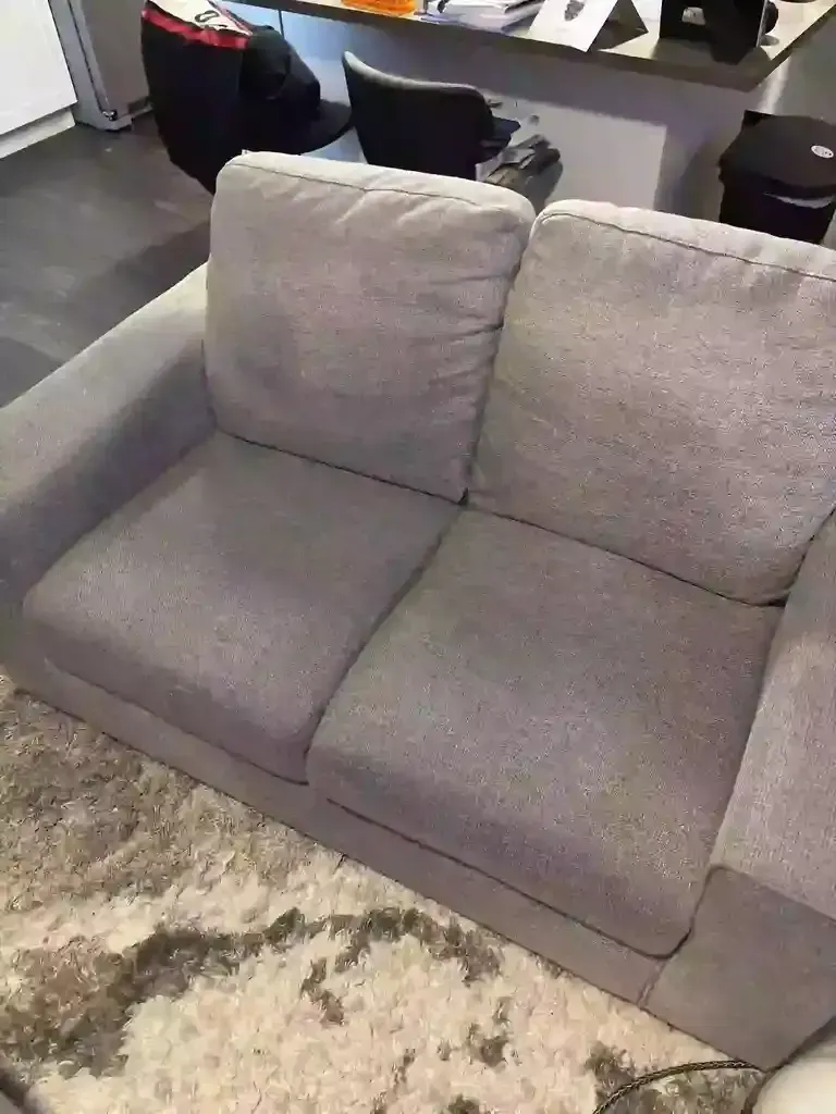 Hard water microfiber water rings on Highlands Ranch upholstery — Douglas County mineral deposits