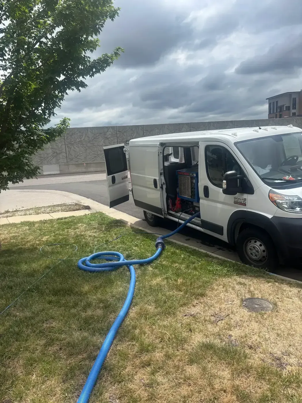 Carpet cleaning technician in a Centennial, CO home