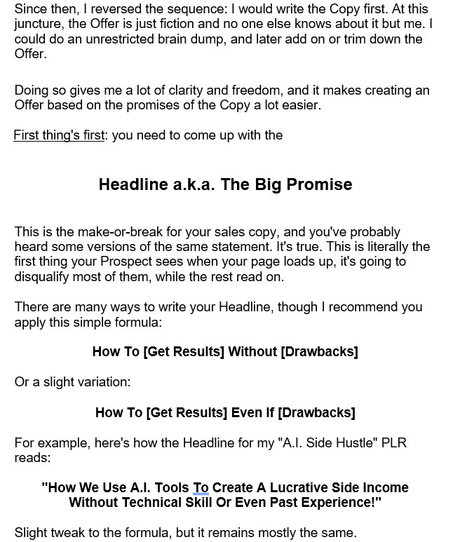 16 Steps Sales Copy Image