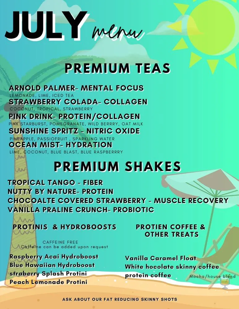 Hub City Nutrition Limited Menu