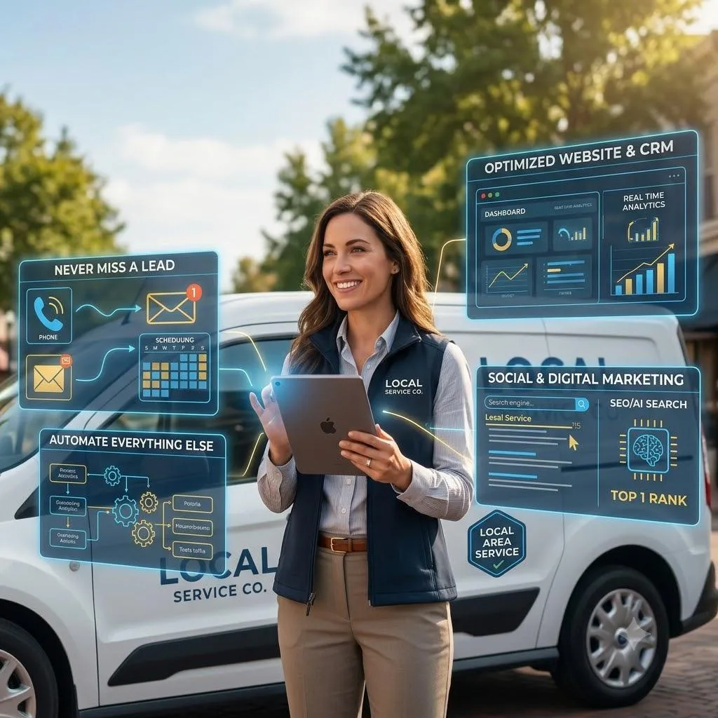Local service worker utilizing business software
