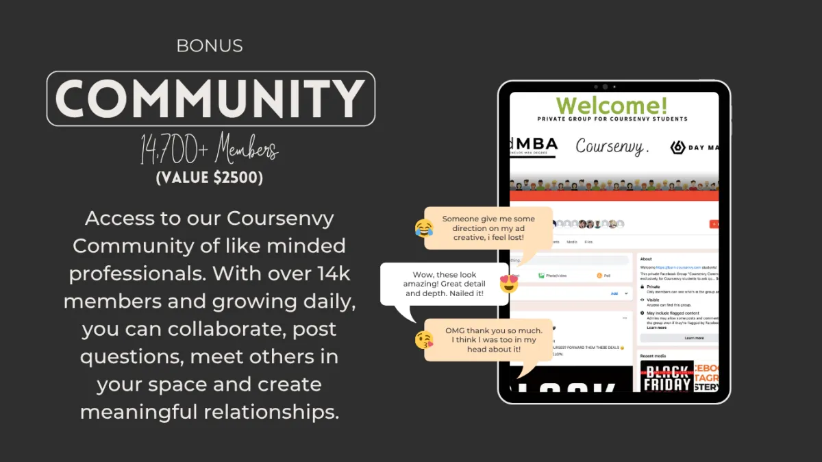 GET A BONUS ACCESS TO THE COMMUNITY