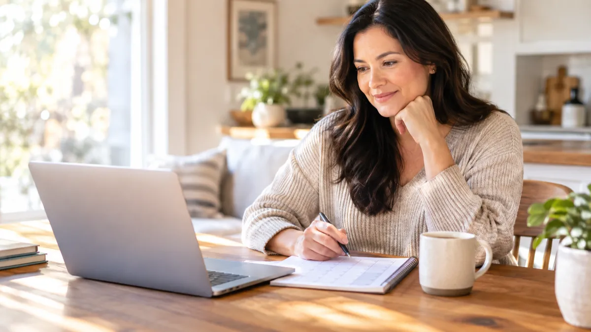 A calendar showing November 1 circled next to a laptop and coffee