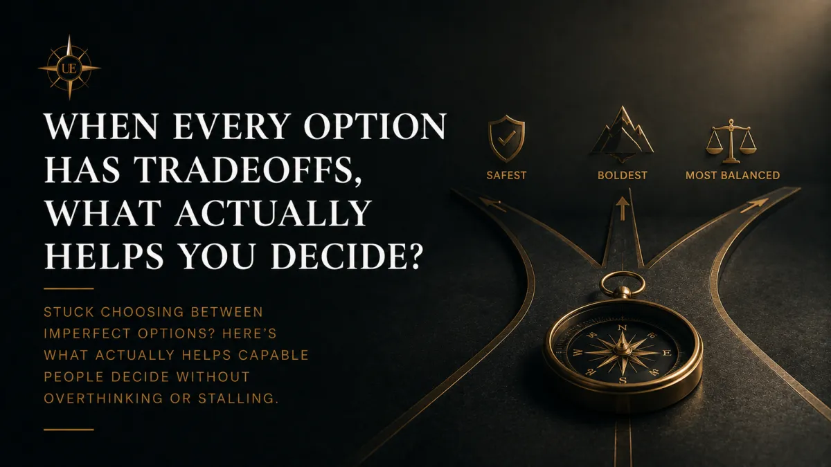 When Every Option Has Tradeoffs, What Actually Helps You Decide?