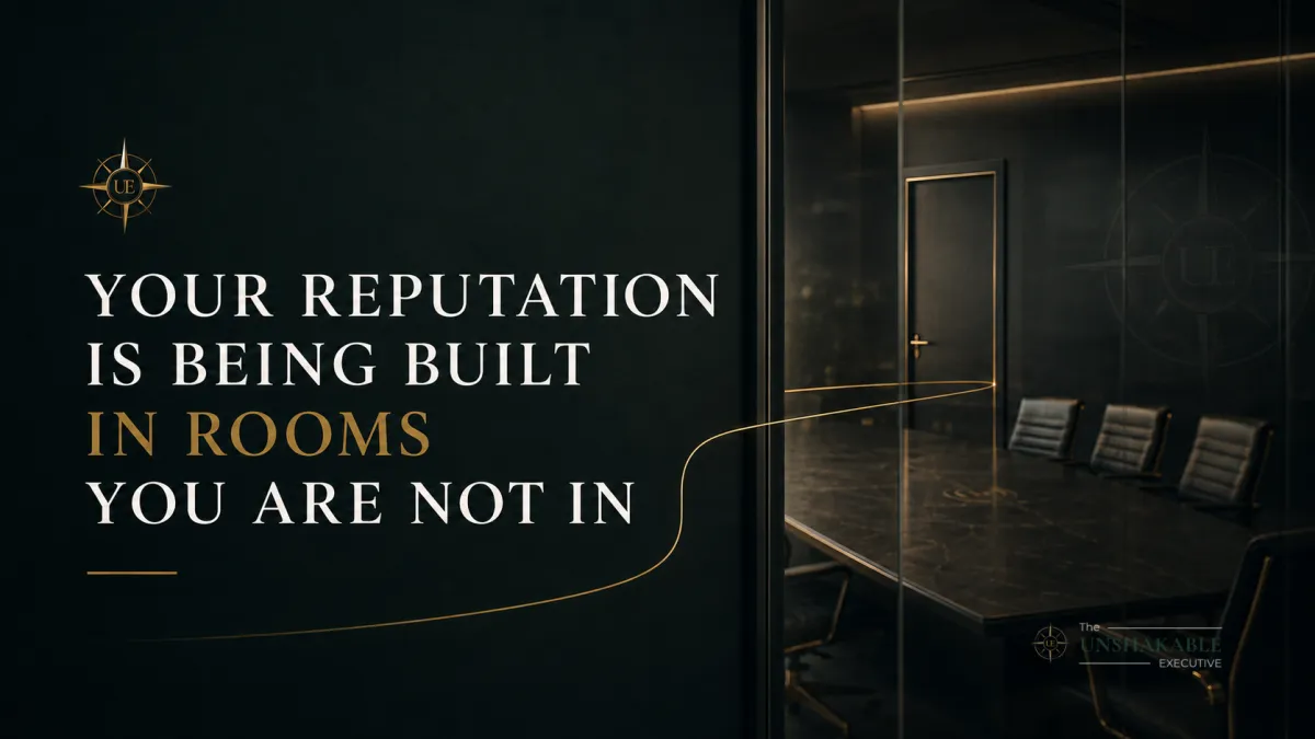 Your Reputation Is Being Built in Rooms You Are Not In