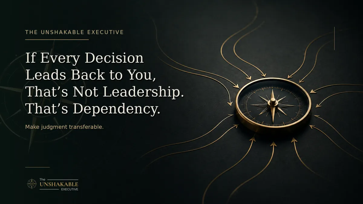If Every Decision Leads Back to You, That’s Not Leadership. That’s Dependency