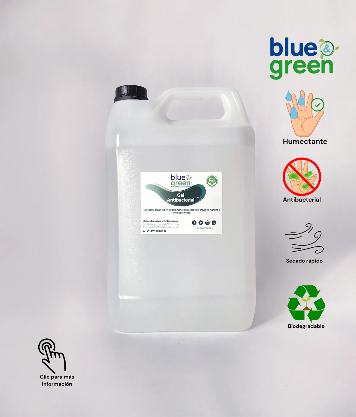 Gel antibacterial 5 lt mayoreo