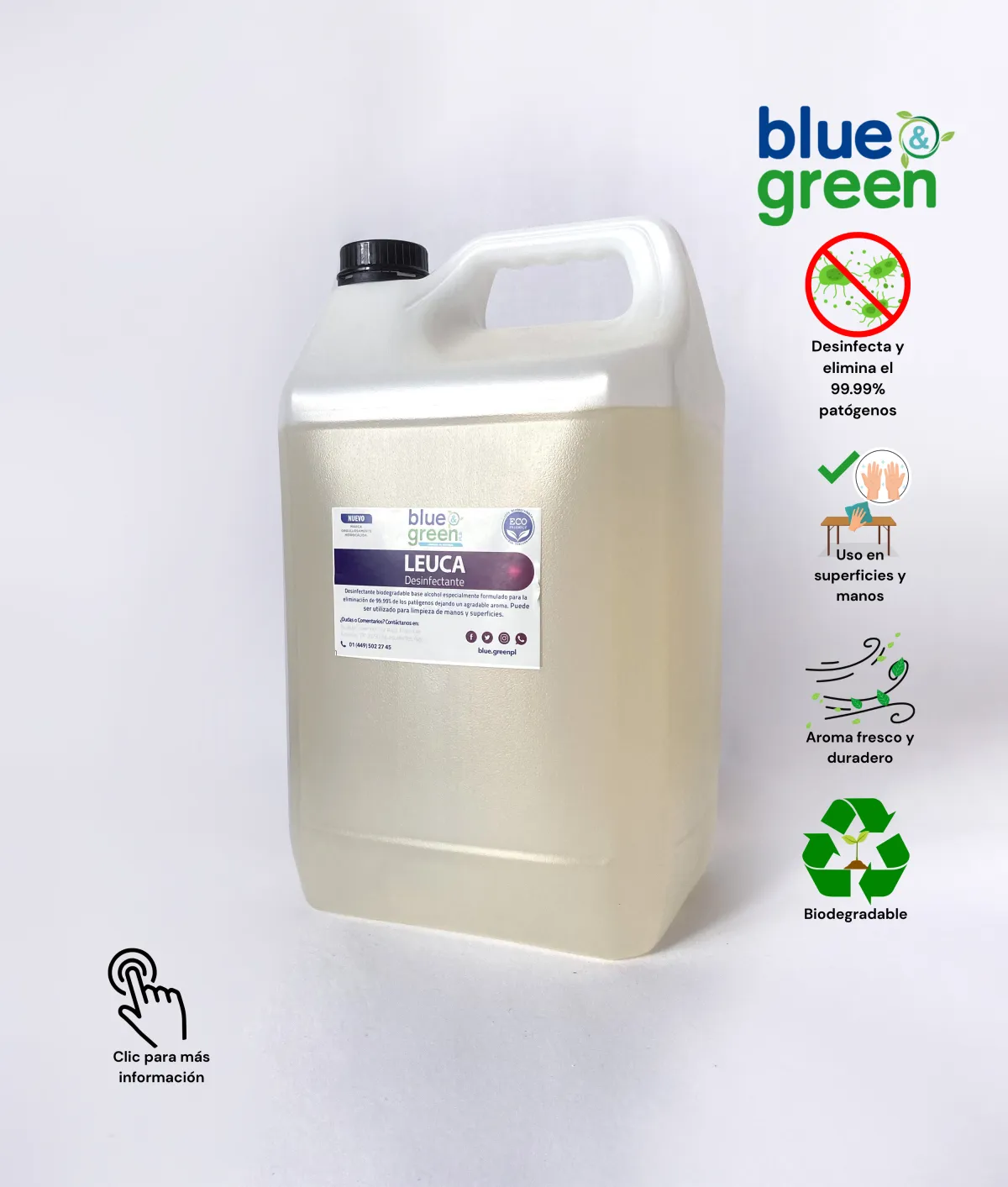 Desinfectante leuca 5 lt mayoreo 