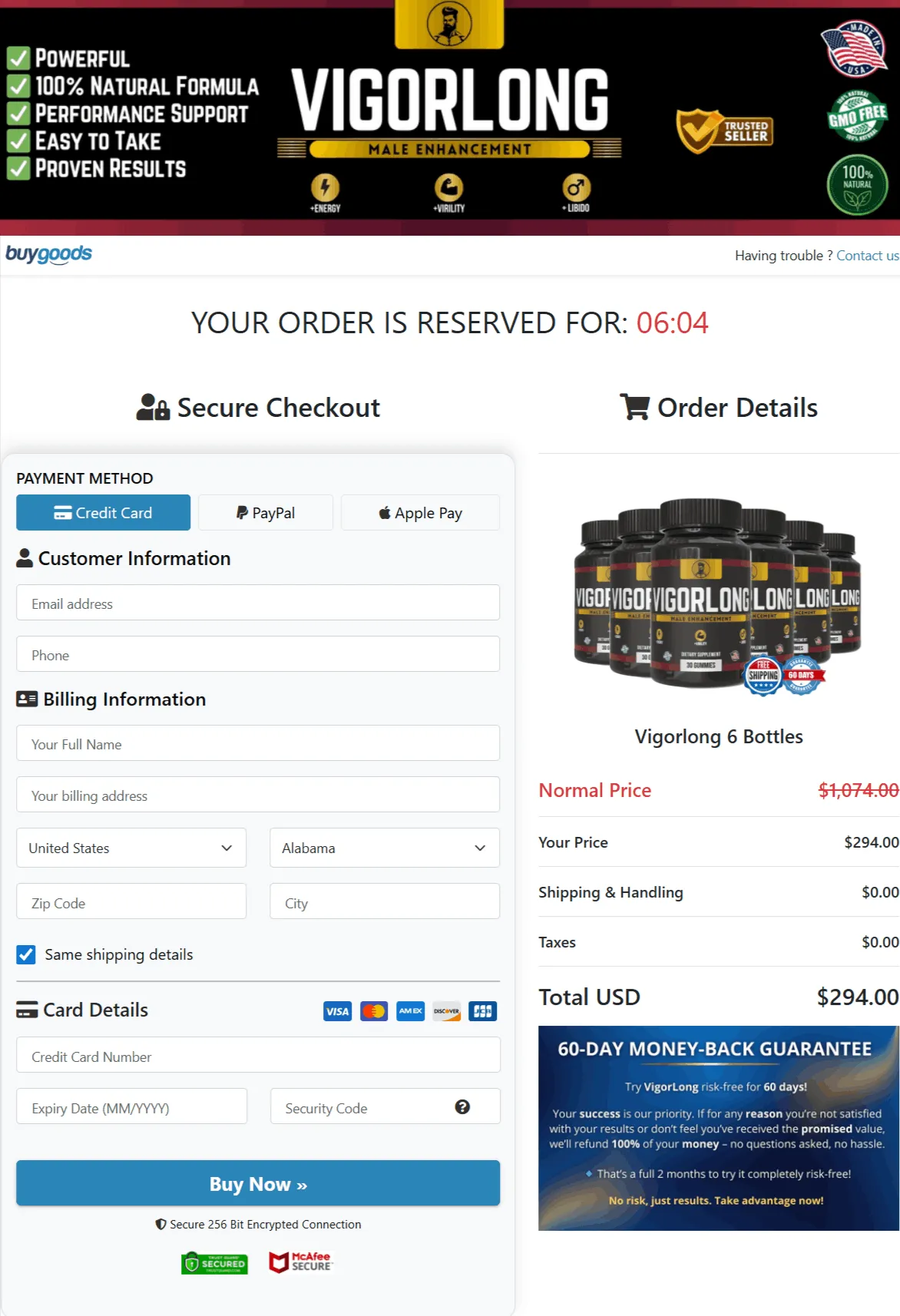 VigorLong Order Now