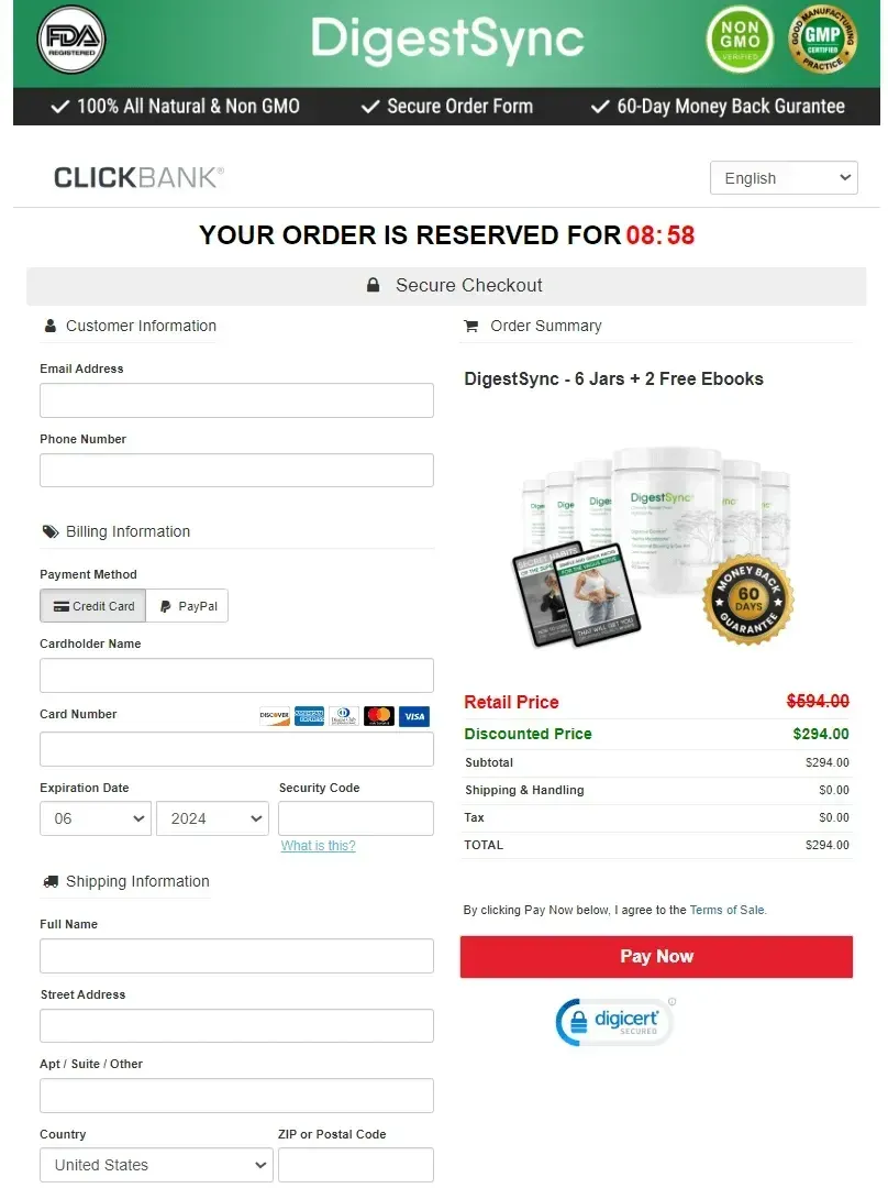 DigestSync Order Now