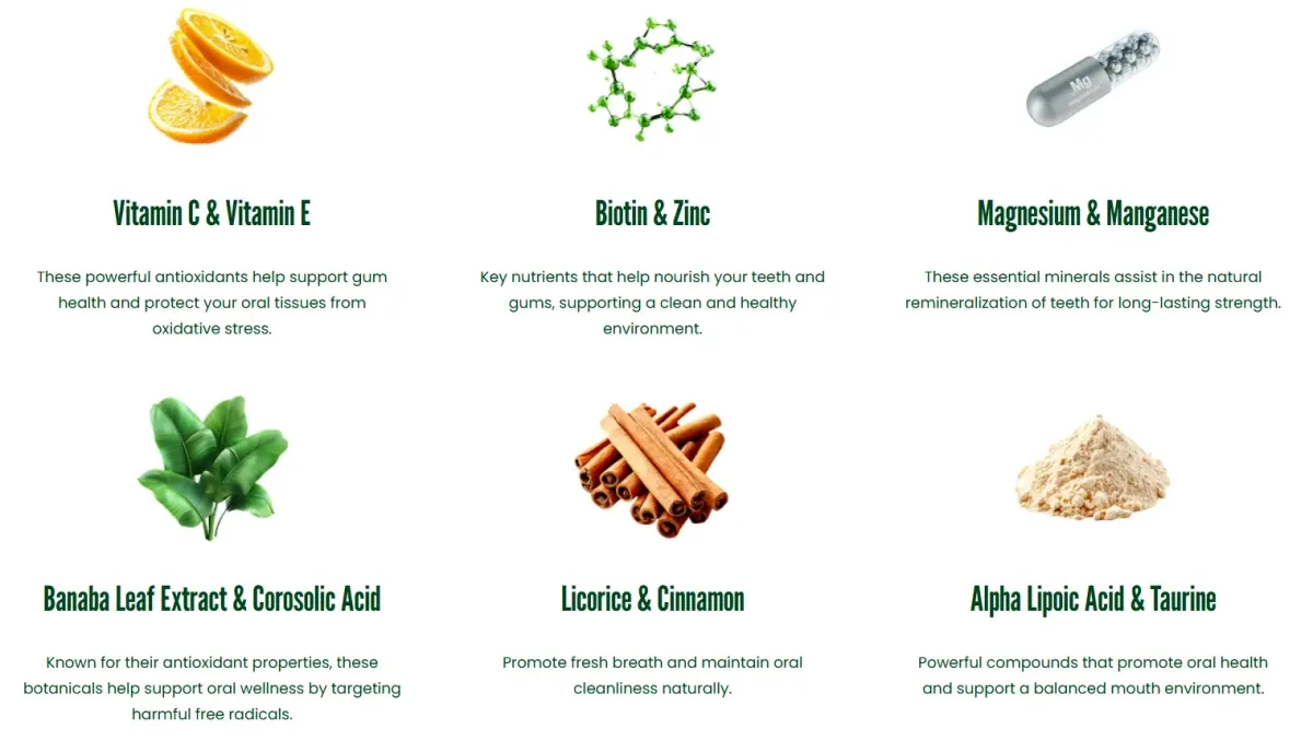 Oradentum Ingredients