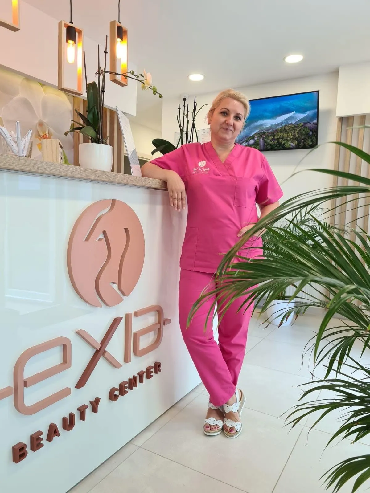 Sunset over a hazy city skyline