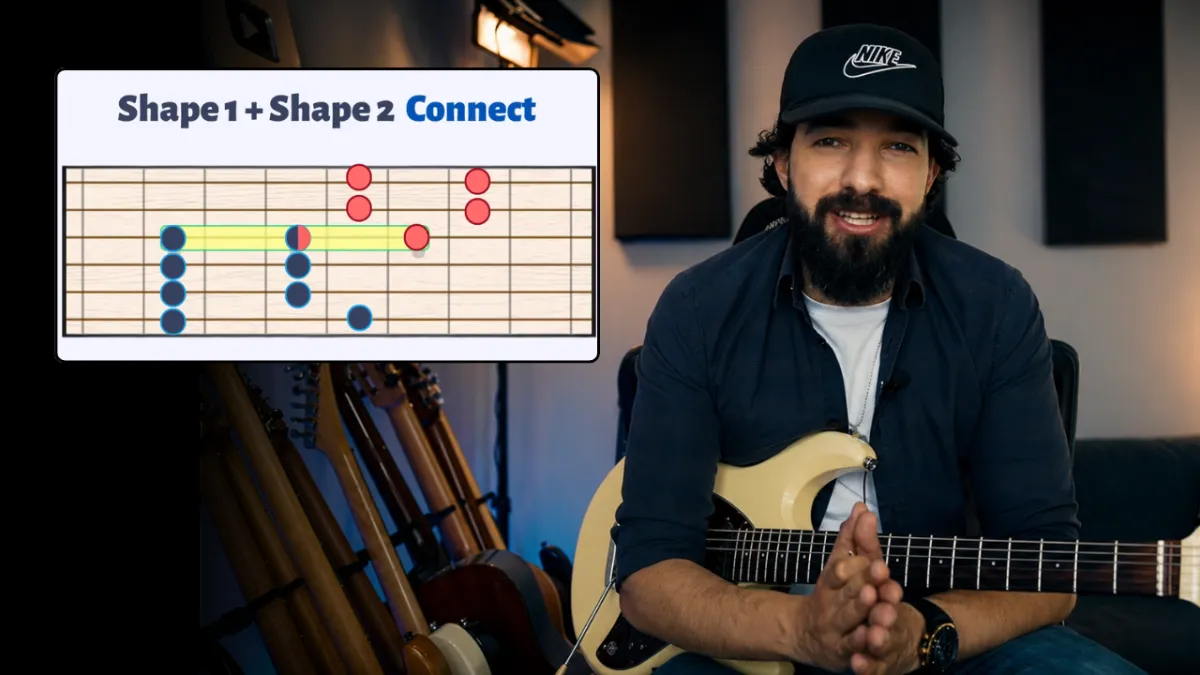 Free lead guitar course mockup