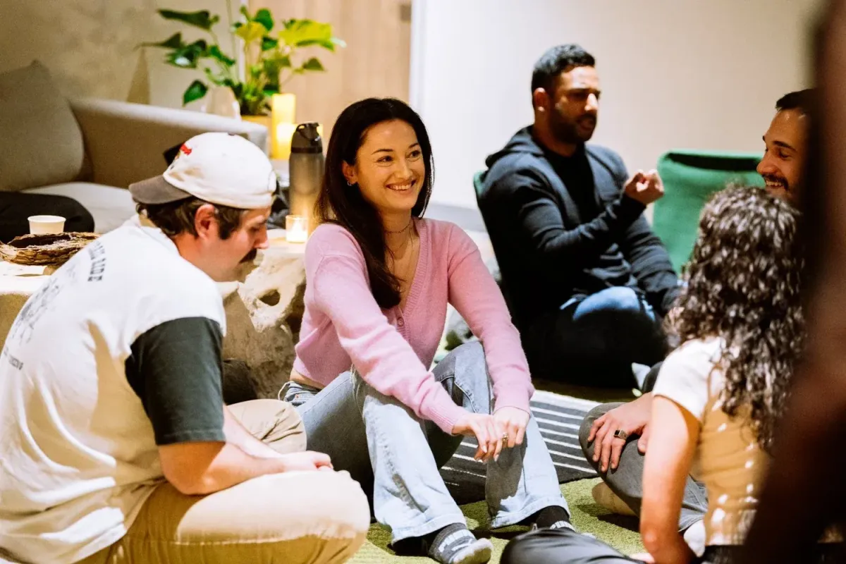 Attendees at Danielle Aubrey Smith’s workshop connecting through vulnerability