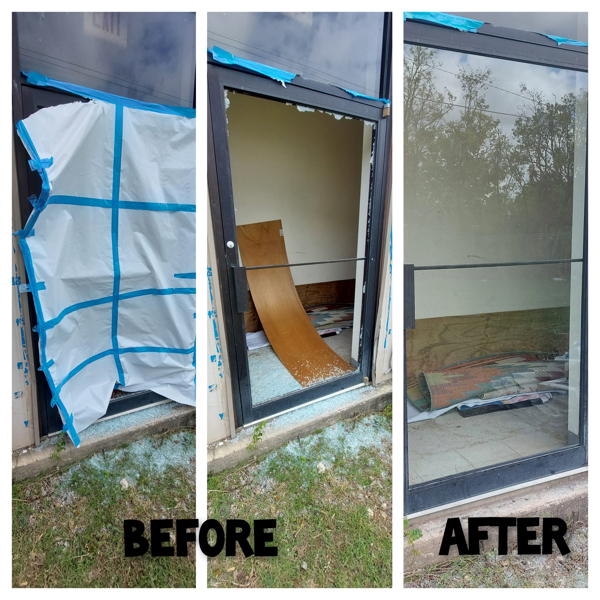 Commercial storefront glass replacement